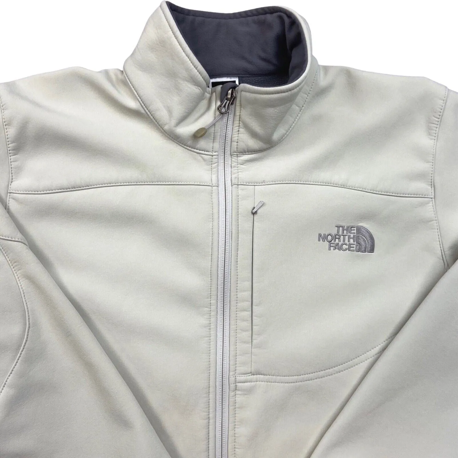 00s Cream The North Face Apex Bionic Soft-Shell Zip-Up Women's Jacket 14 16 L