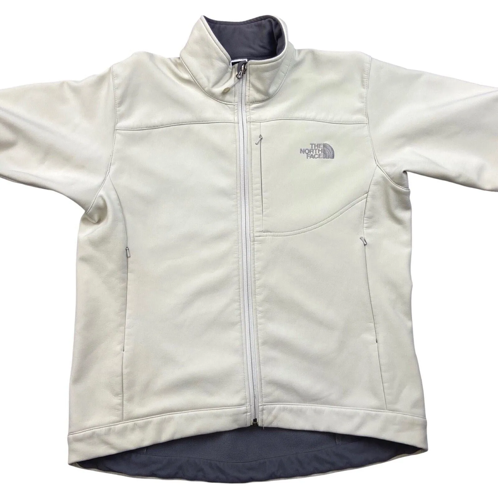 00s Cream The North Face Apex Bionic Soft-Shell Zip-Up Women's Jacket 14 16 L