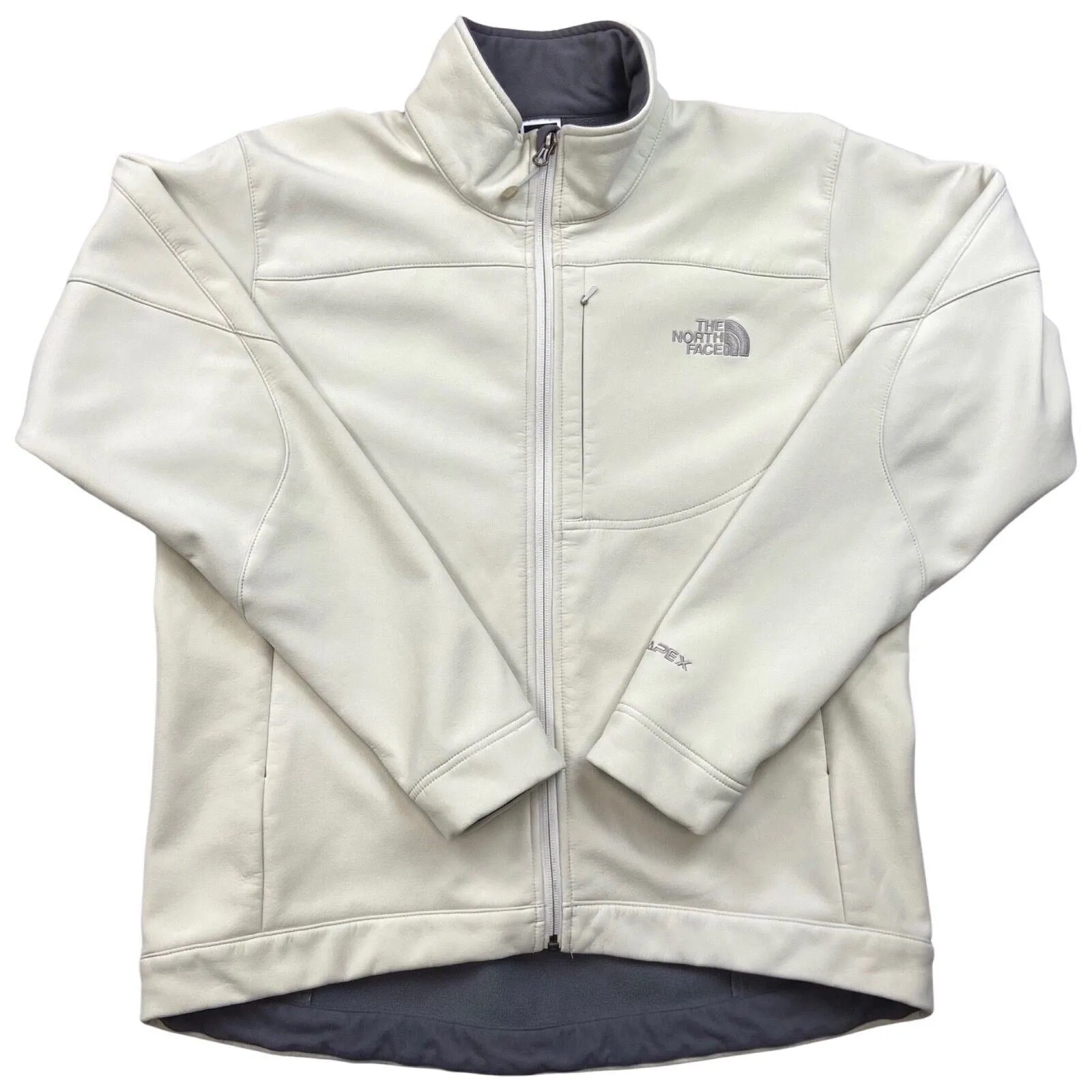 00s Cream The North Face Apex Bionic Soft-Shell Zip-Up Women's Jacket 14 16 L