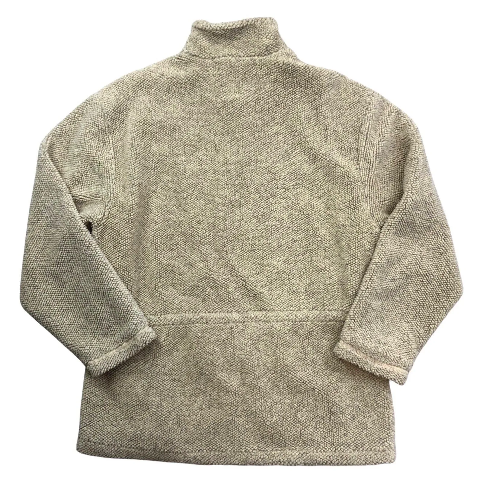 00s Oat Cream Woolrich Zip-Up Curly Fleece Jacket M