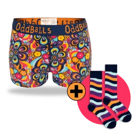 06 Month Pre-Paid: Ladies Boxer Shorts & Free Socks - Monthly Subscription [G2]