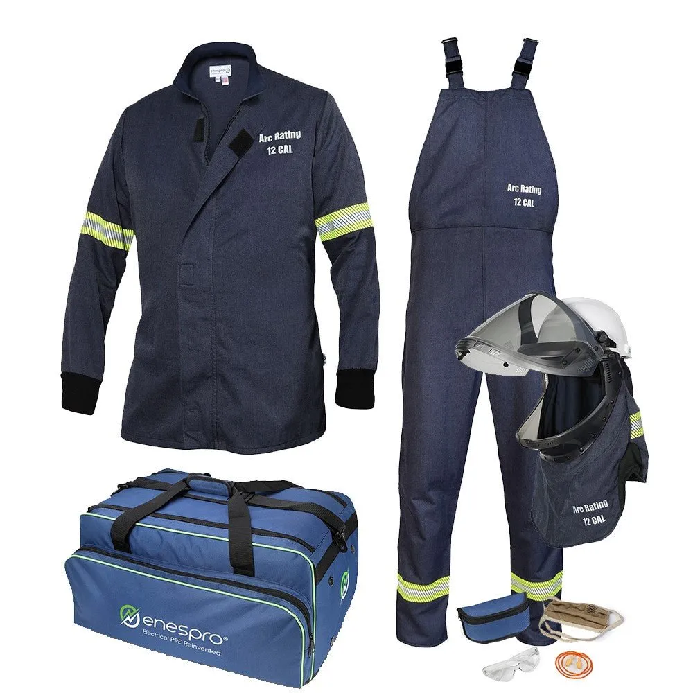 12 Cal Arc Flash Kit (CAT 2) - AirLite Coverall or Jacket & Bib, Helmet or Shroud