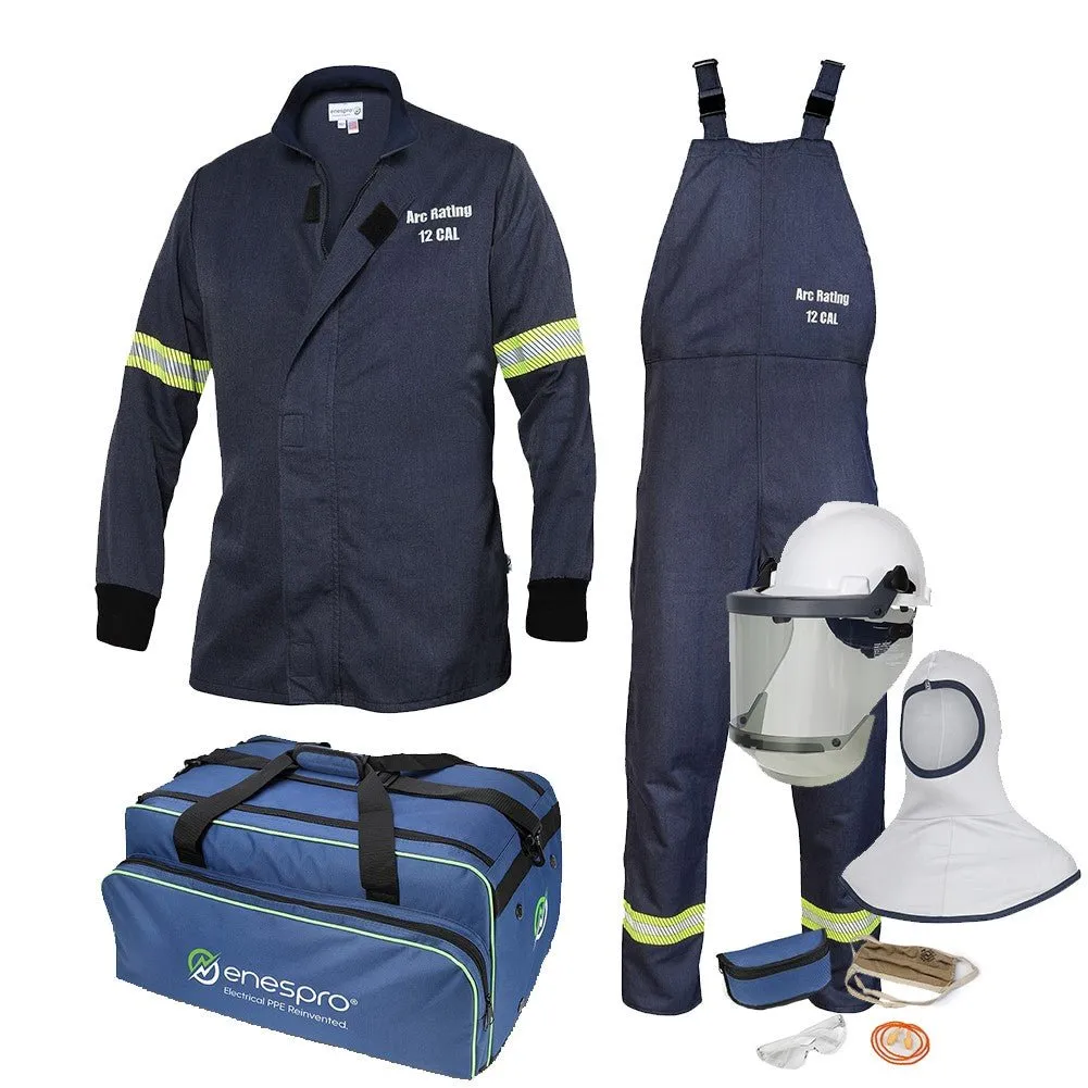 12 Cal Arc Flash Kit (CAT 2) - AirLite Coverall or Jacket & Bib, Helmet or Shroud