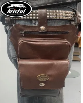 #120 - Men's/Ladies' Leather Motorcycle Waist/Thigh Bag