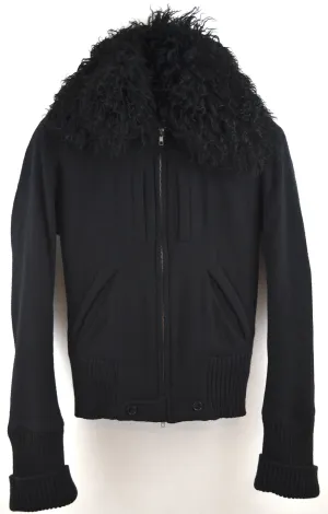 2007 Virgin Wool Aviator Blouson with Lamb Fur Collar