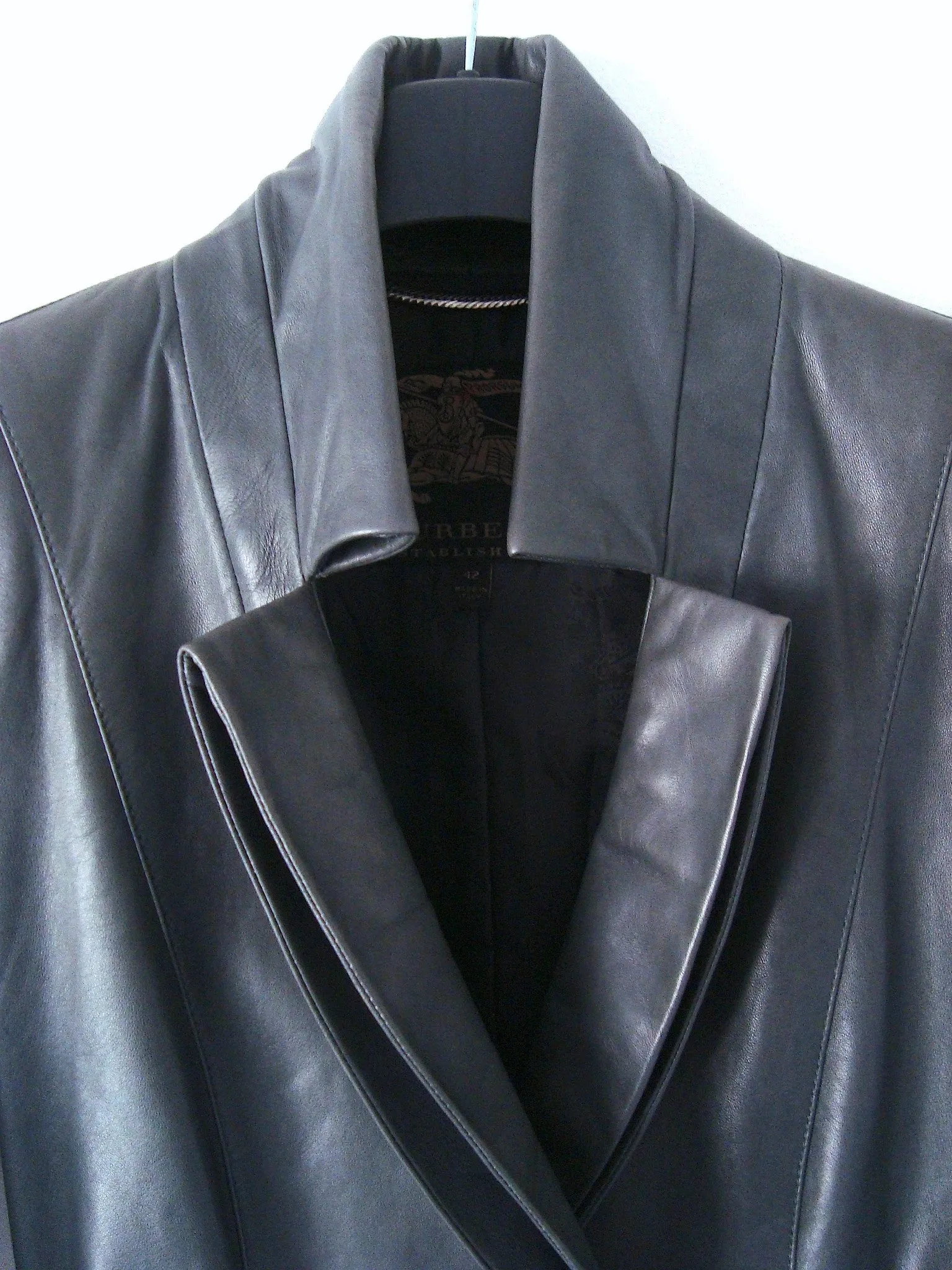 2009 Calf Leather Jacket with Architectural Lapels