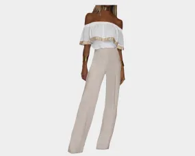 4.0 White & Taupe two piece set - The Milan