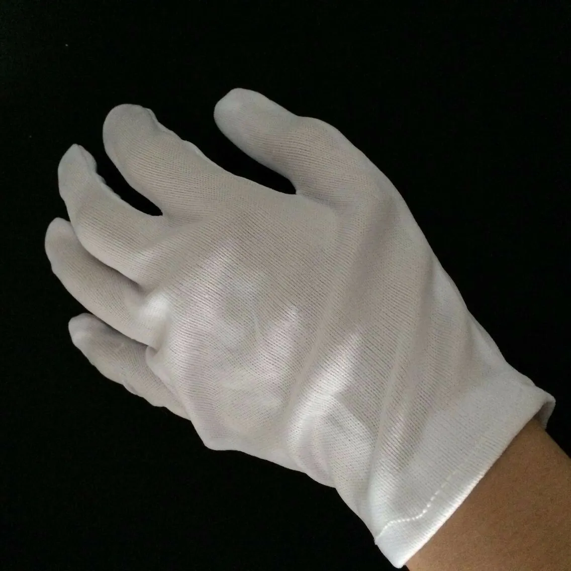 5 Pairs 10 Pcs White Work Jewellery Handling Costume Cotton Soft Thin Gloves