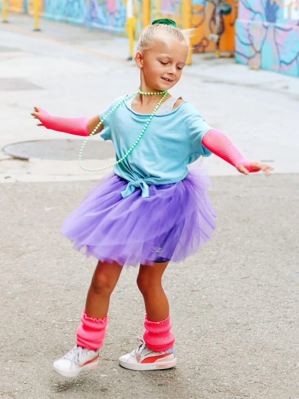 80s Tutu Costume Outfit for Kids, Adults, Plus Size - 4 Piece Dress Up Set