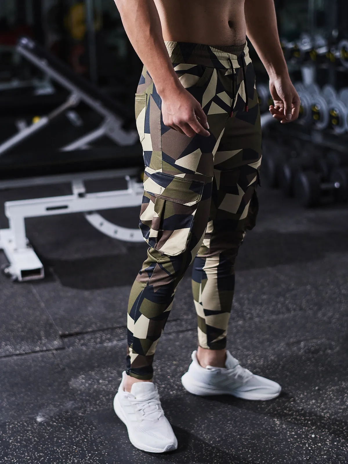 All Season Essential Check Print Cargo Jogger Pants