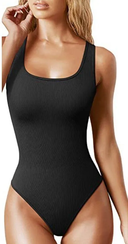 Anna Kim - U neck tank top body slimming suit