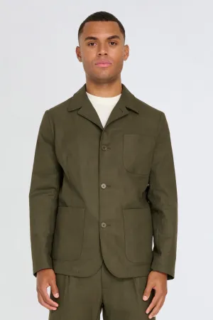 Arthur Flannel Jacket in Khaki