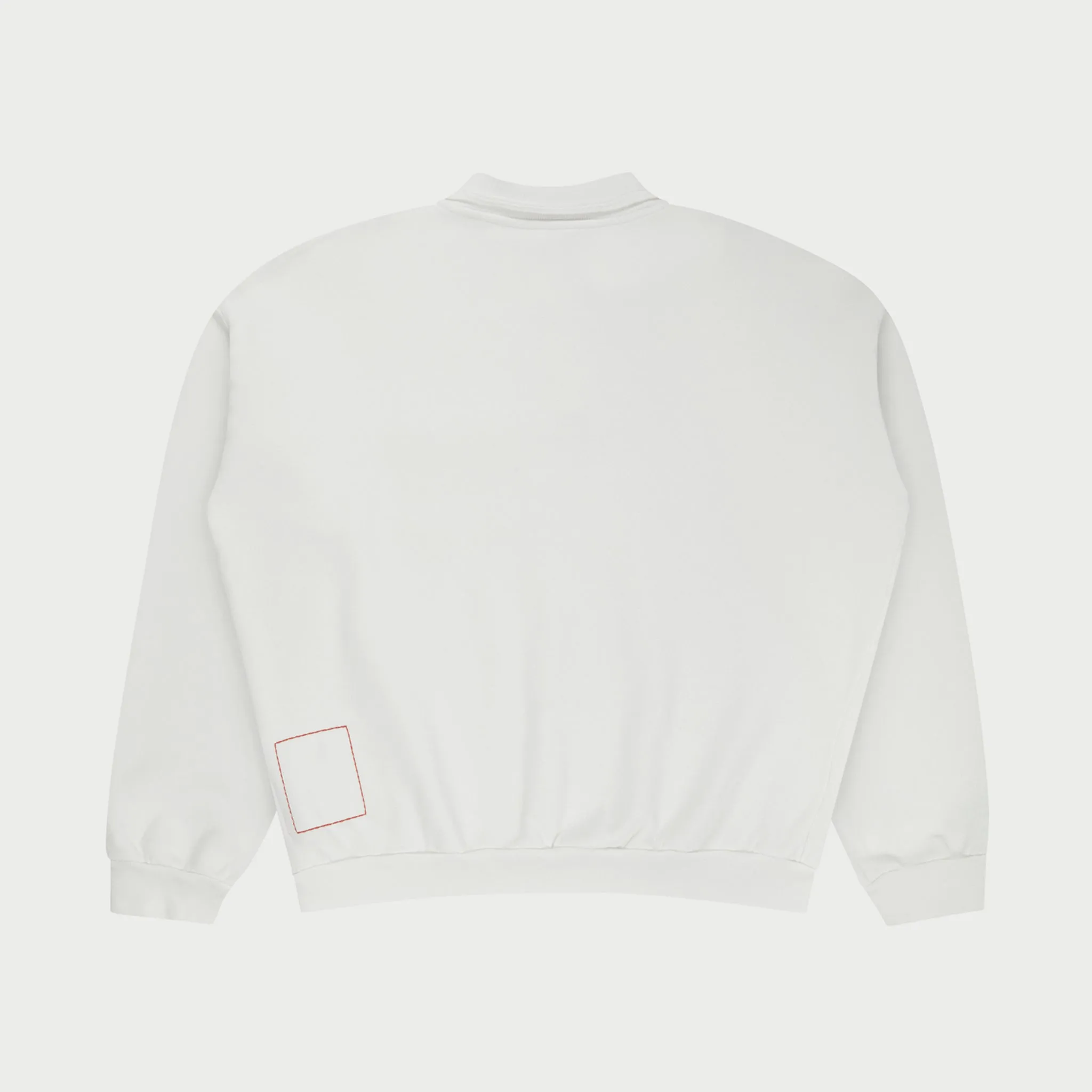 Basic L/S Polo Fleece (White)