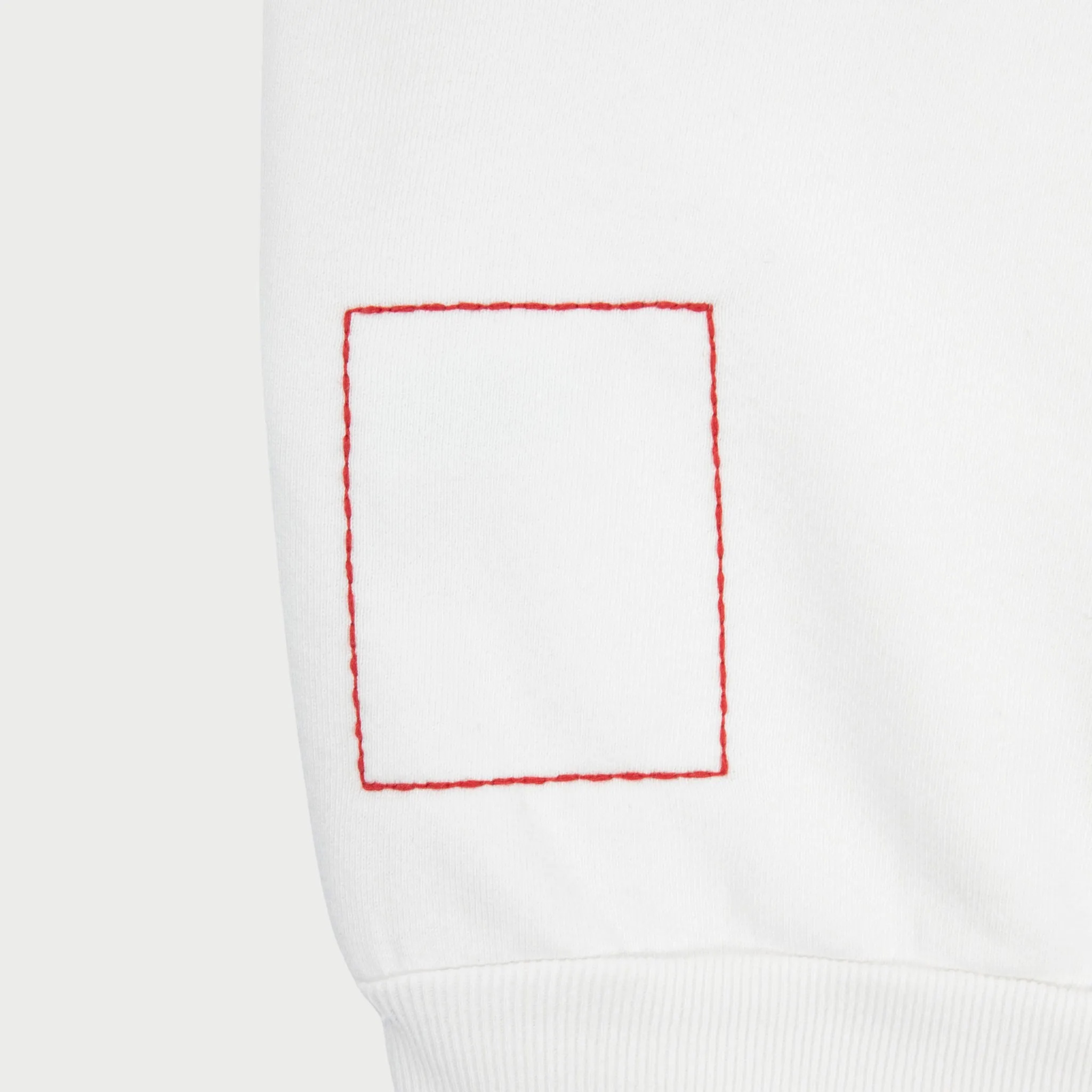 Basic L/S Polo Fleece (White)