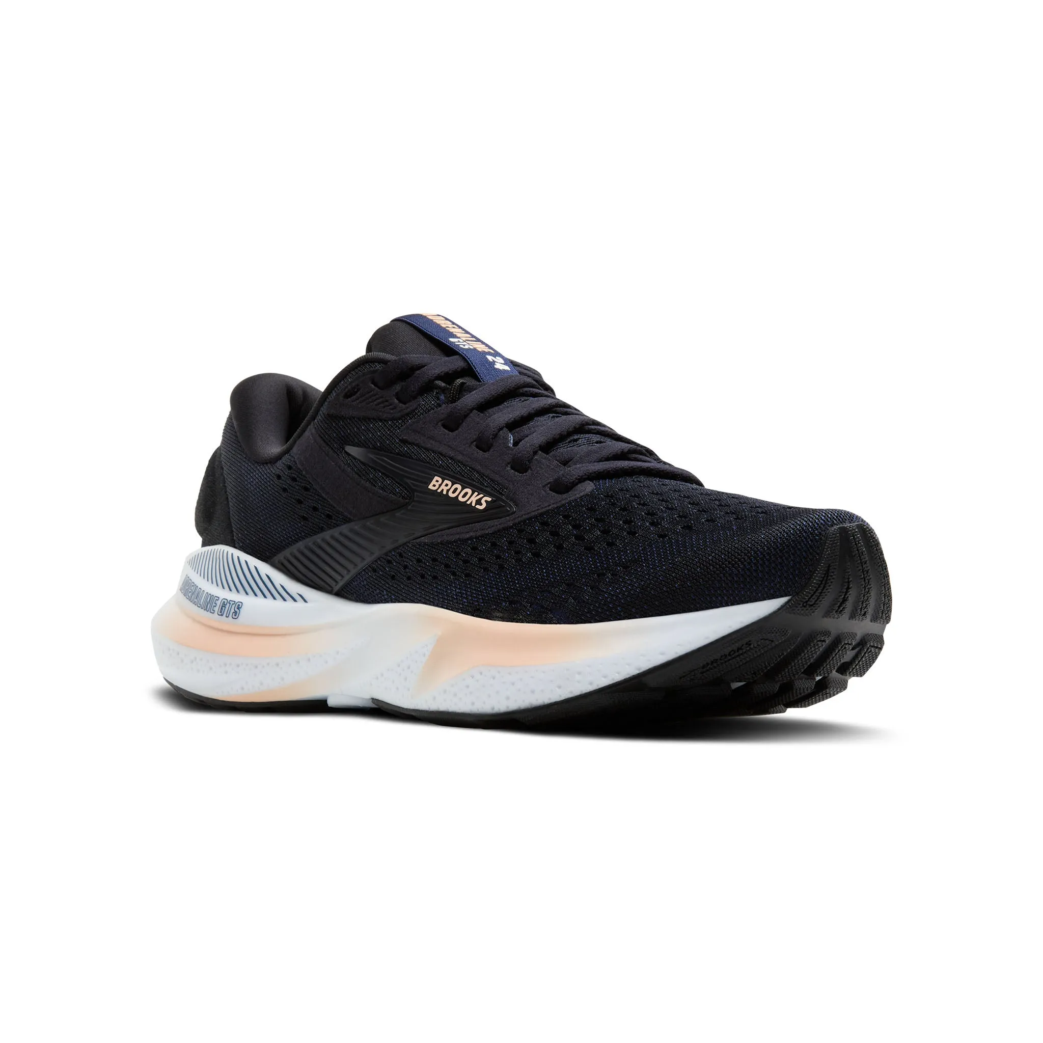 Brooks | Women's Adrenaline GTS 24 Running Shoes - Black/Peach/Peacoat