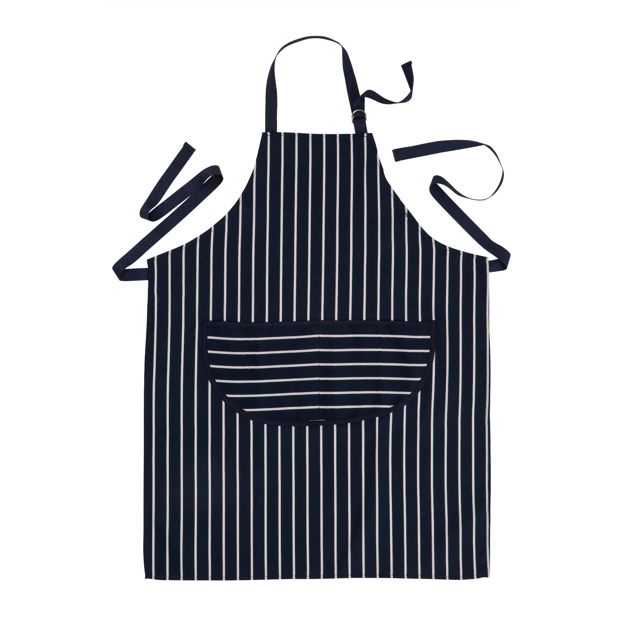 Butchers Stripe Navy & White Cotton Apron