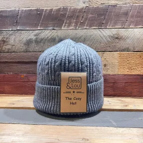 Cable Beanie Hat - Charcoal