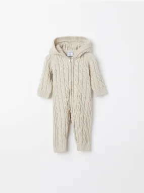 Cable Knit Baby All-in-one