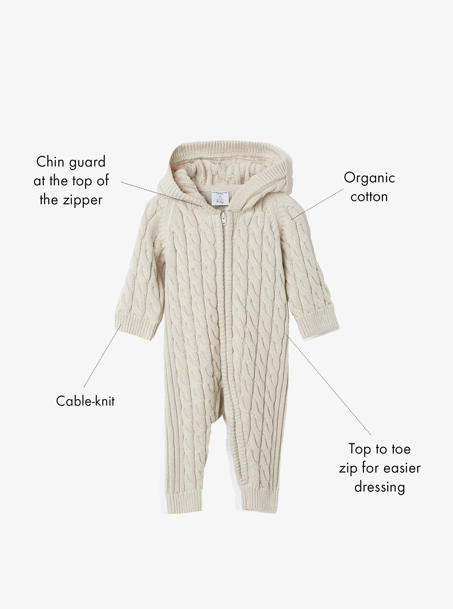 Cable Knit Baby All-in-one