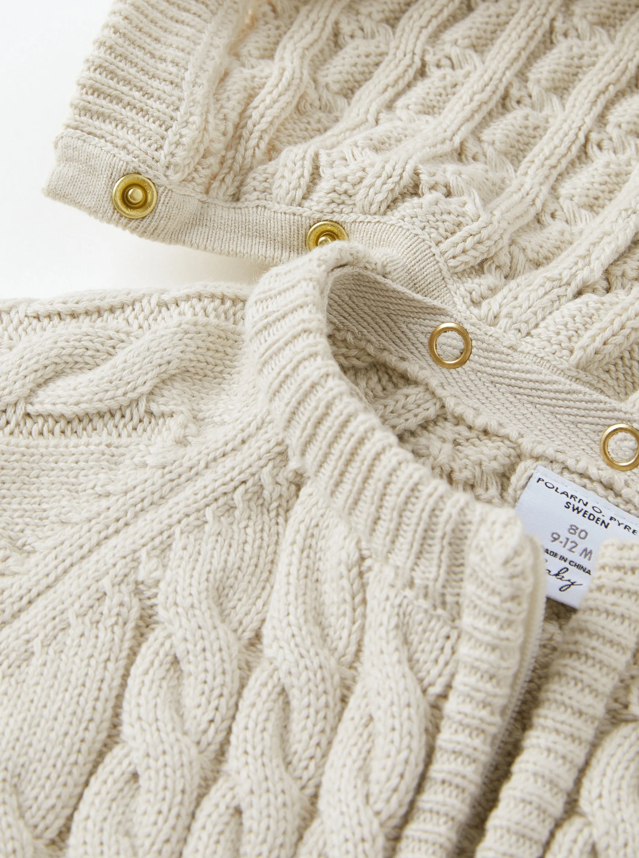 Cable Knit Baby All-in-one