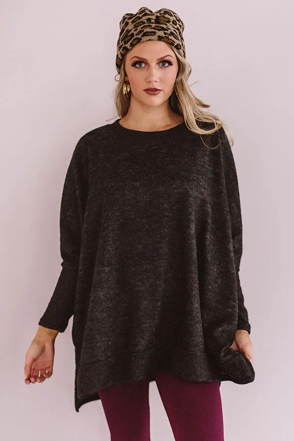 Call Me Cutie Shift Sweater in Black