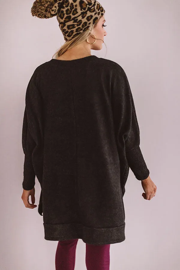 Call Me Cutie Shift Sweater in Black