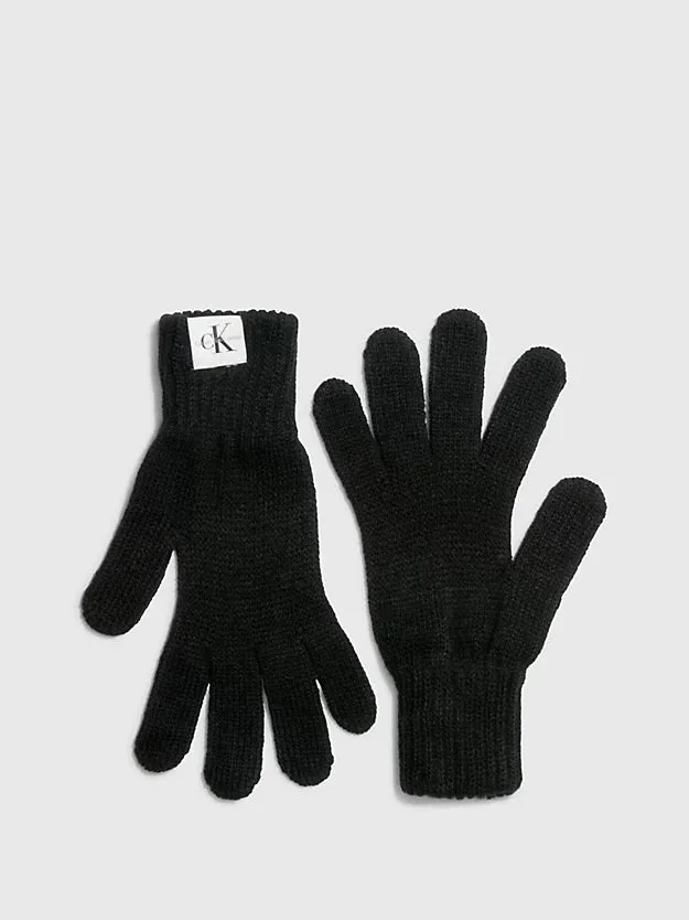 Calvin Klein - Black knitted gloves