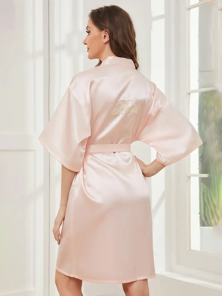 Cicinia Blushing_Pink Ready Satin Robe For Bride