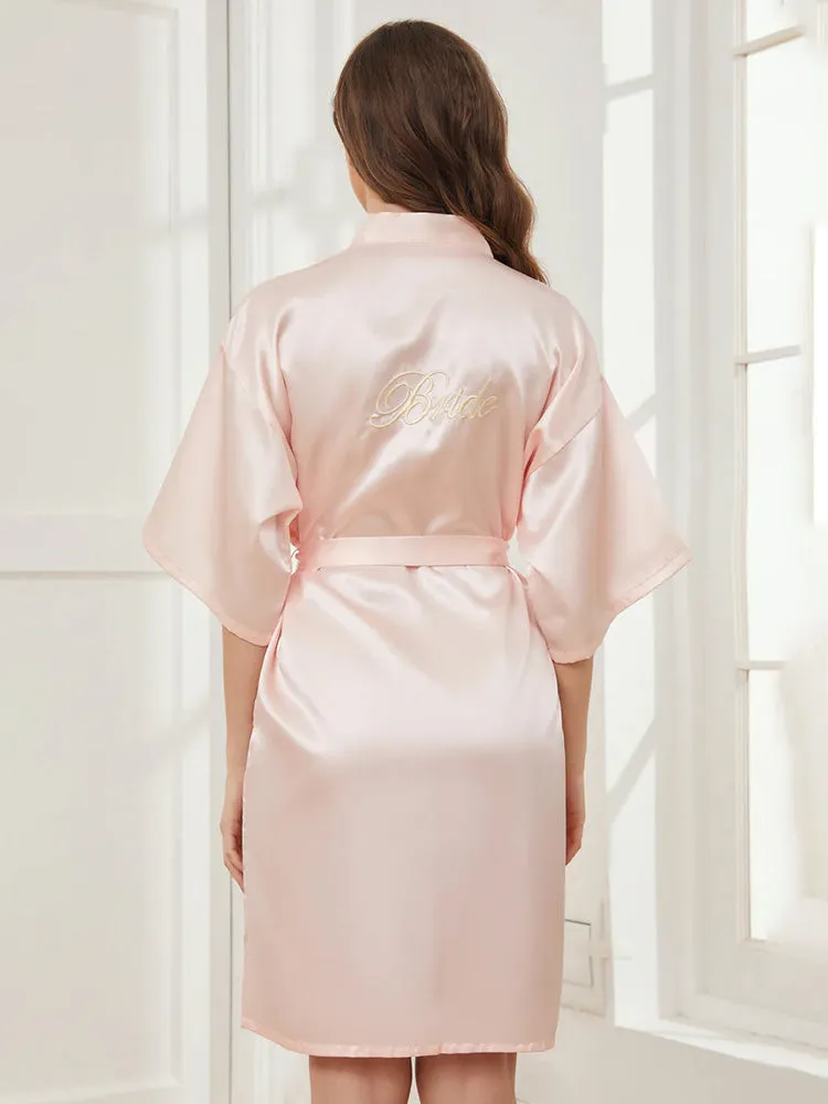 Cicinia Blushing_Pink Ready Satin Robe For Bride