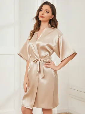 Cicinia Champagne Ready Satin Robe For Bridesmaid