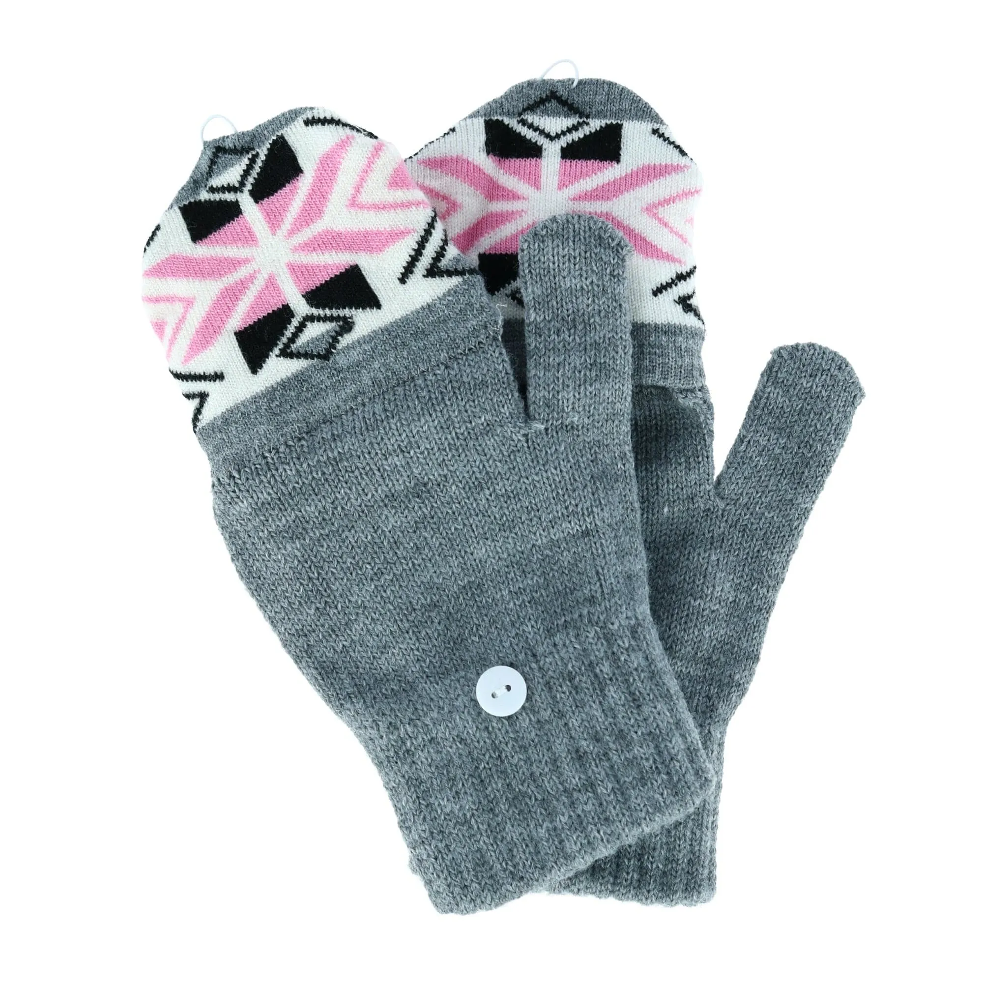 Connex Gear Women's Snowflake Print Hat Scarf and Glommit 3-Piece Winter Set