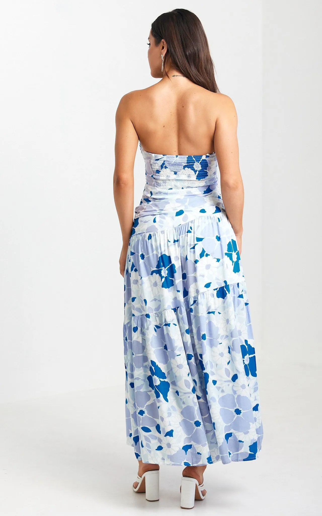 Cosima Maxi Dress - Blue Multi Floral