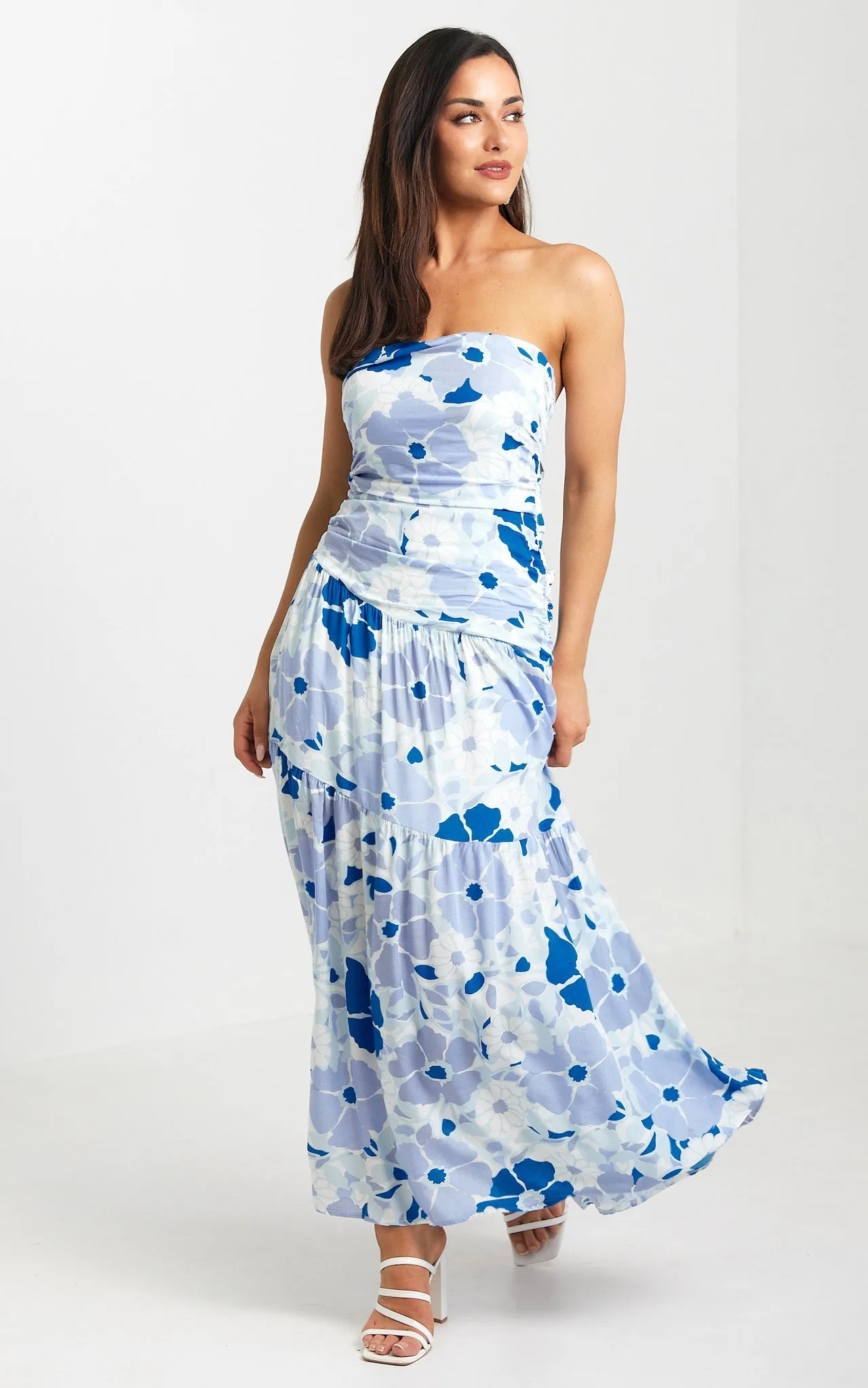 Cosima Maxi Dress - Blue Multi Floral