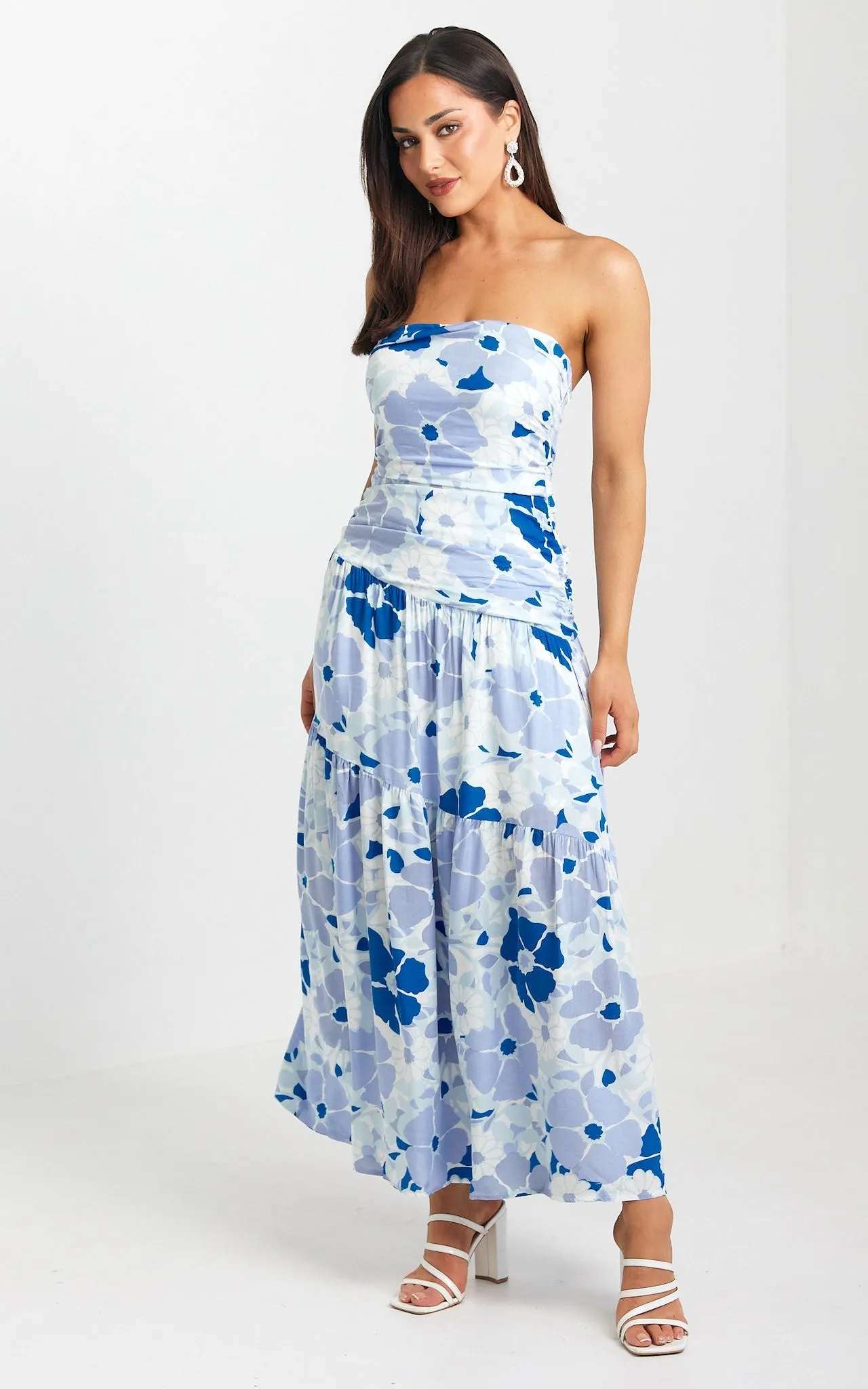 Cosima Maxi Dress - Blue Multi Floral