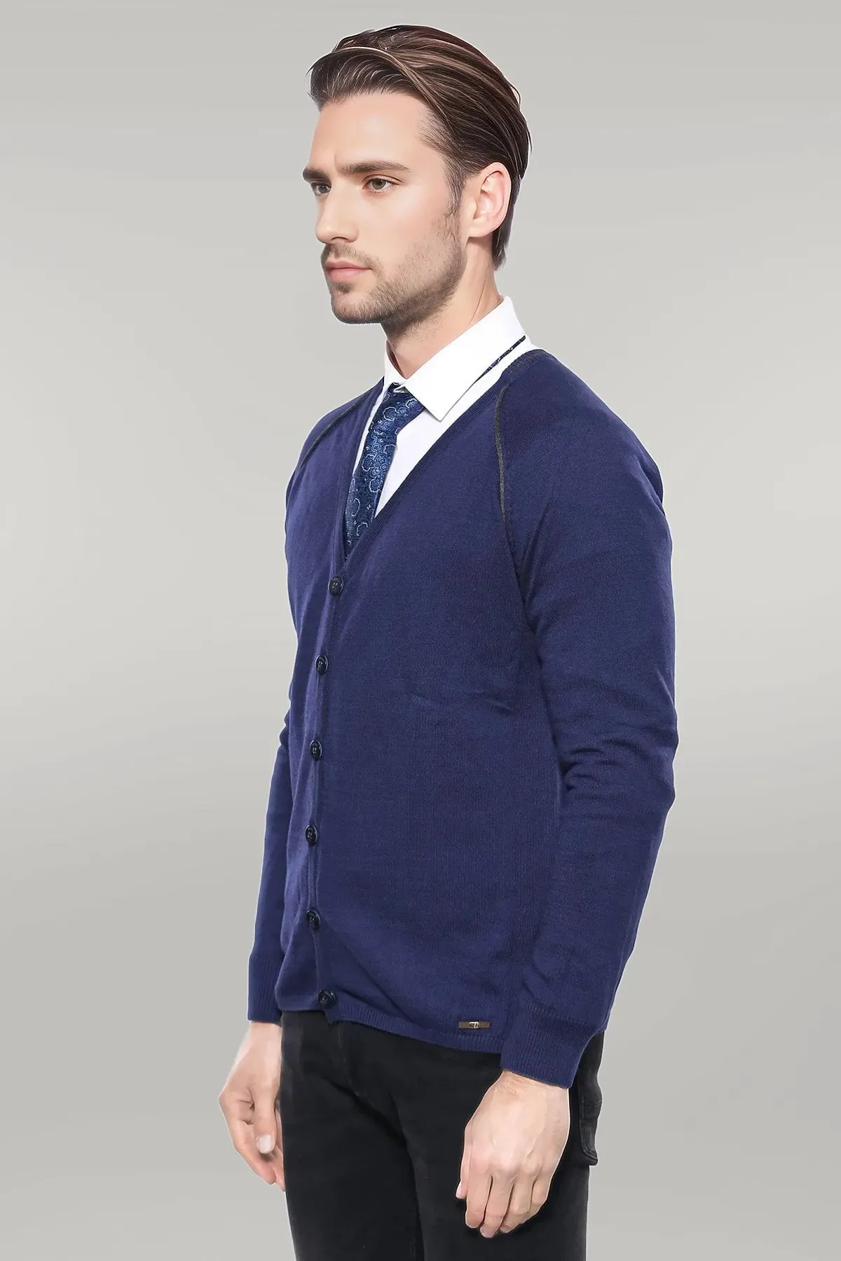 Cotton Knitwear Navy Blue - Wessi