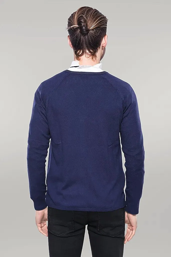 Cotton Knitwear Navy Blue - Wessi