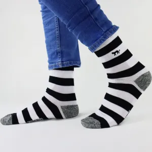 Critically Endangered Adult Striped Socks - Leopard