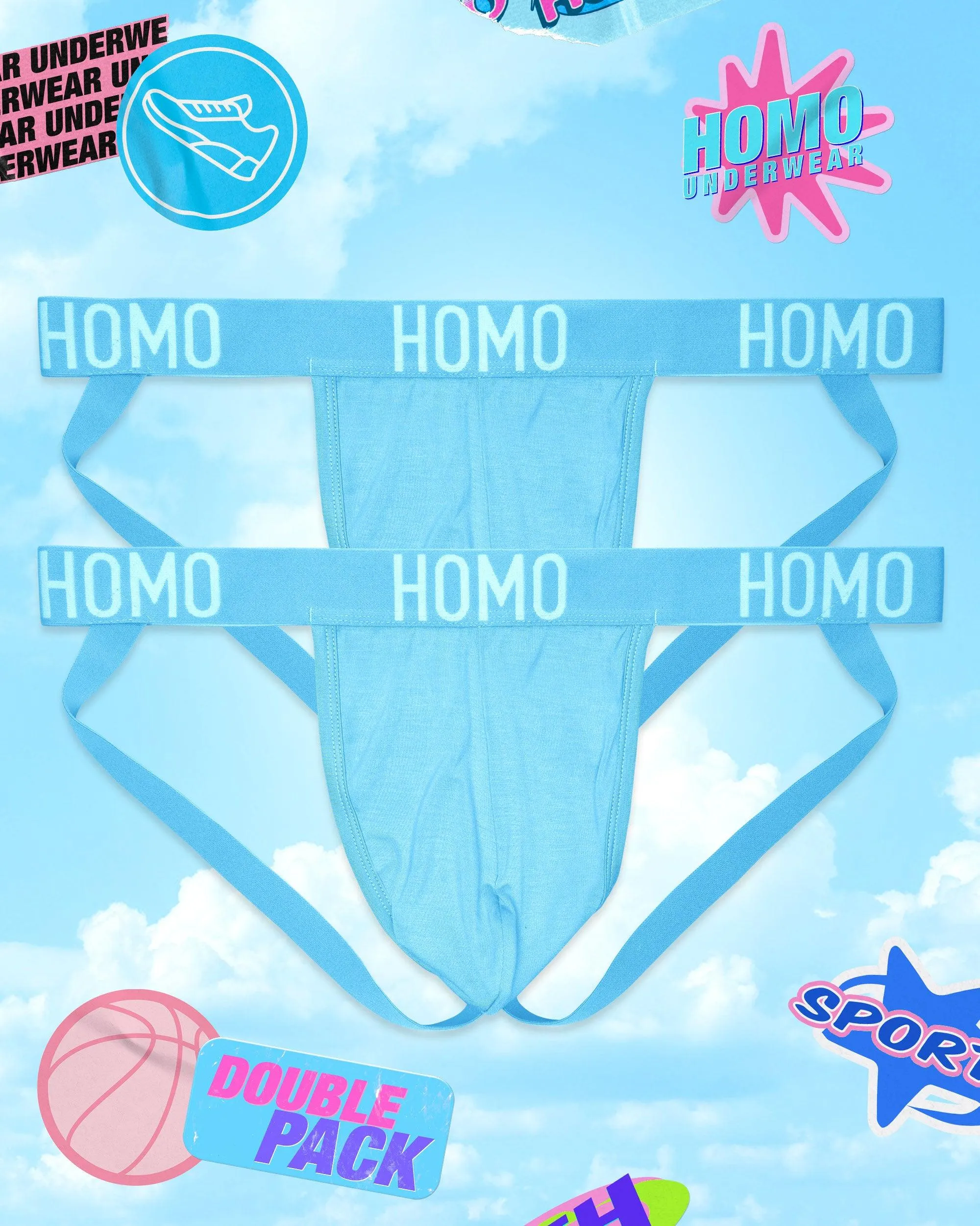 DOUBLE PACK: HOMO Classic Jock - blue