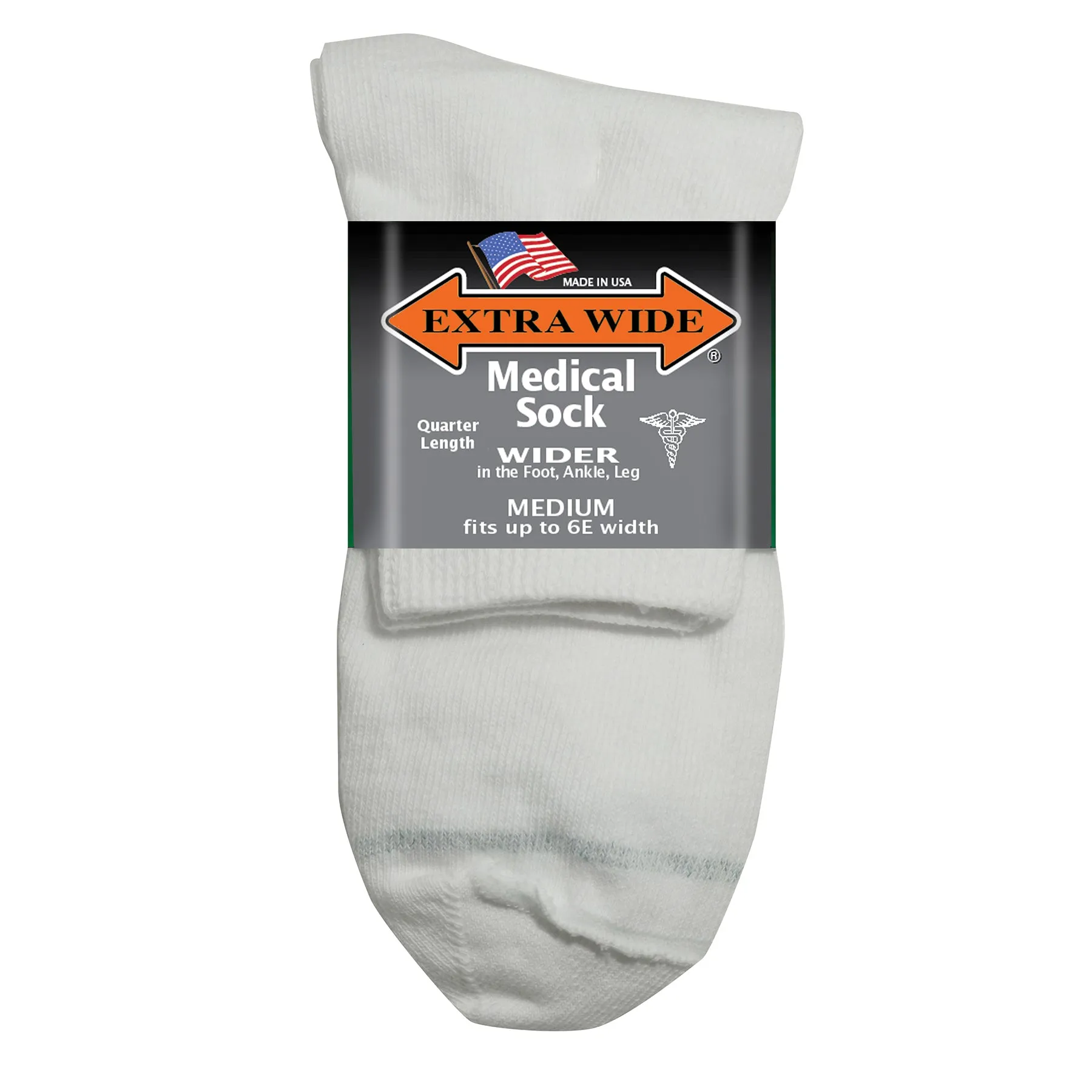 Extra Wide Medical Quarter Socks