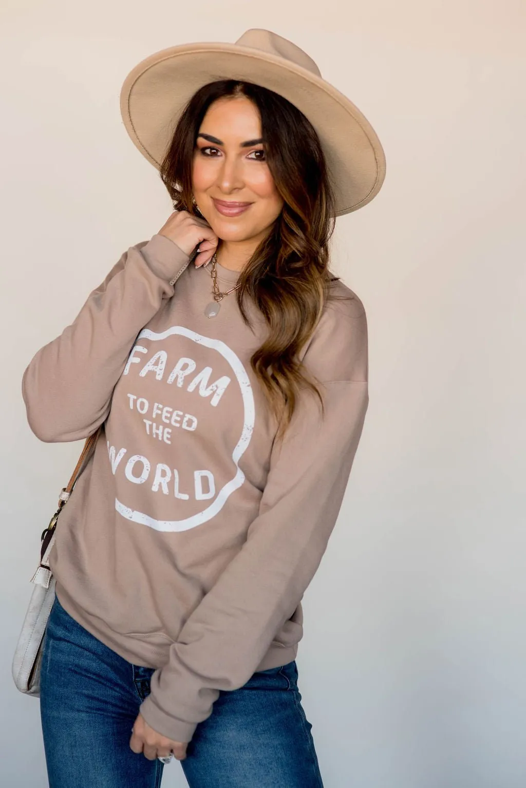 Farm To Feed The World Graphic Crewneck