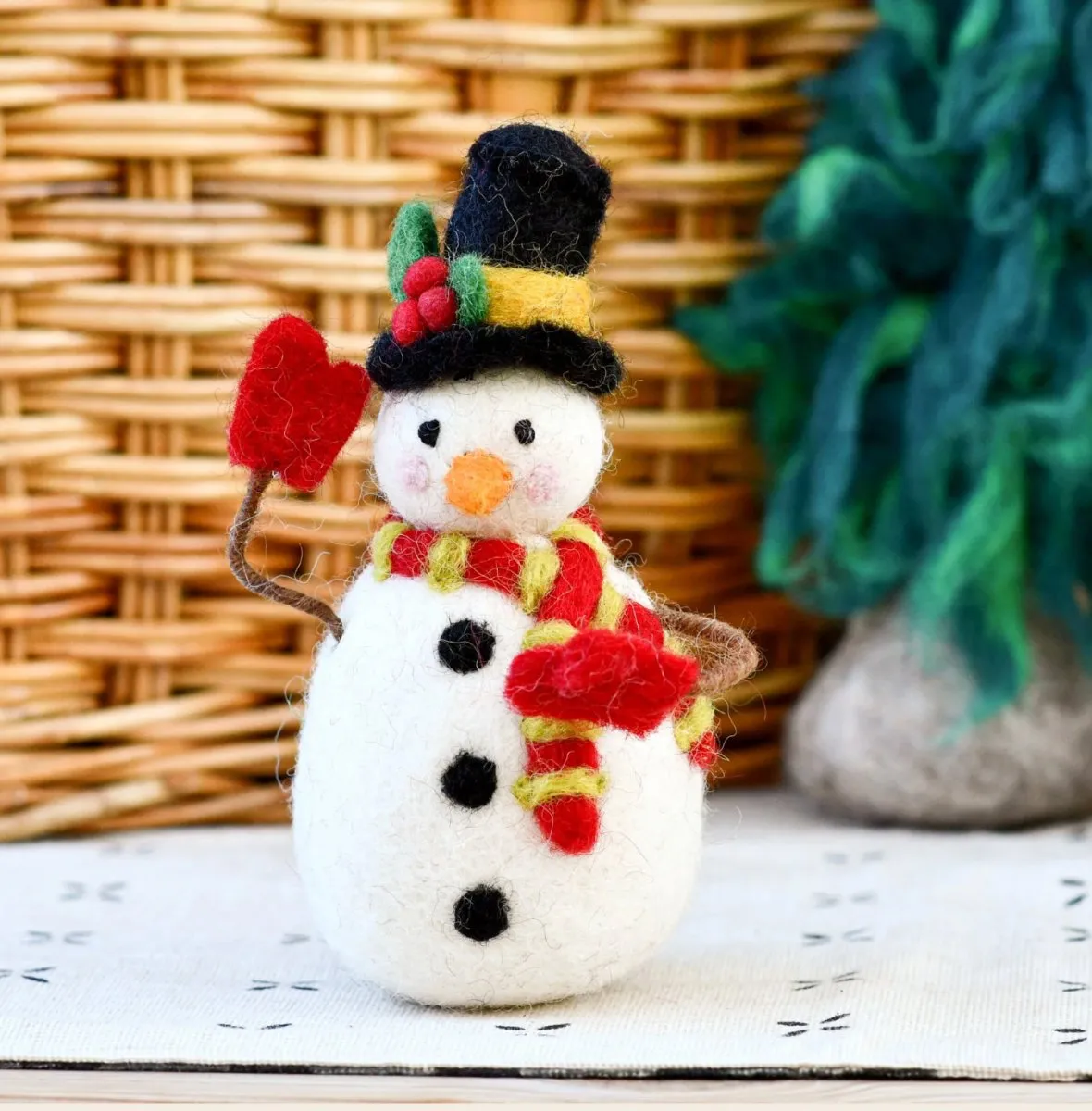 Felt Snowman with Tophat - Tara Treasures