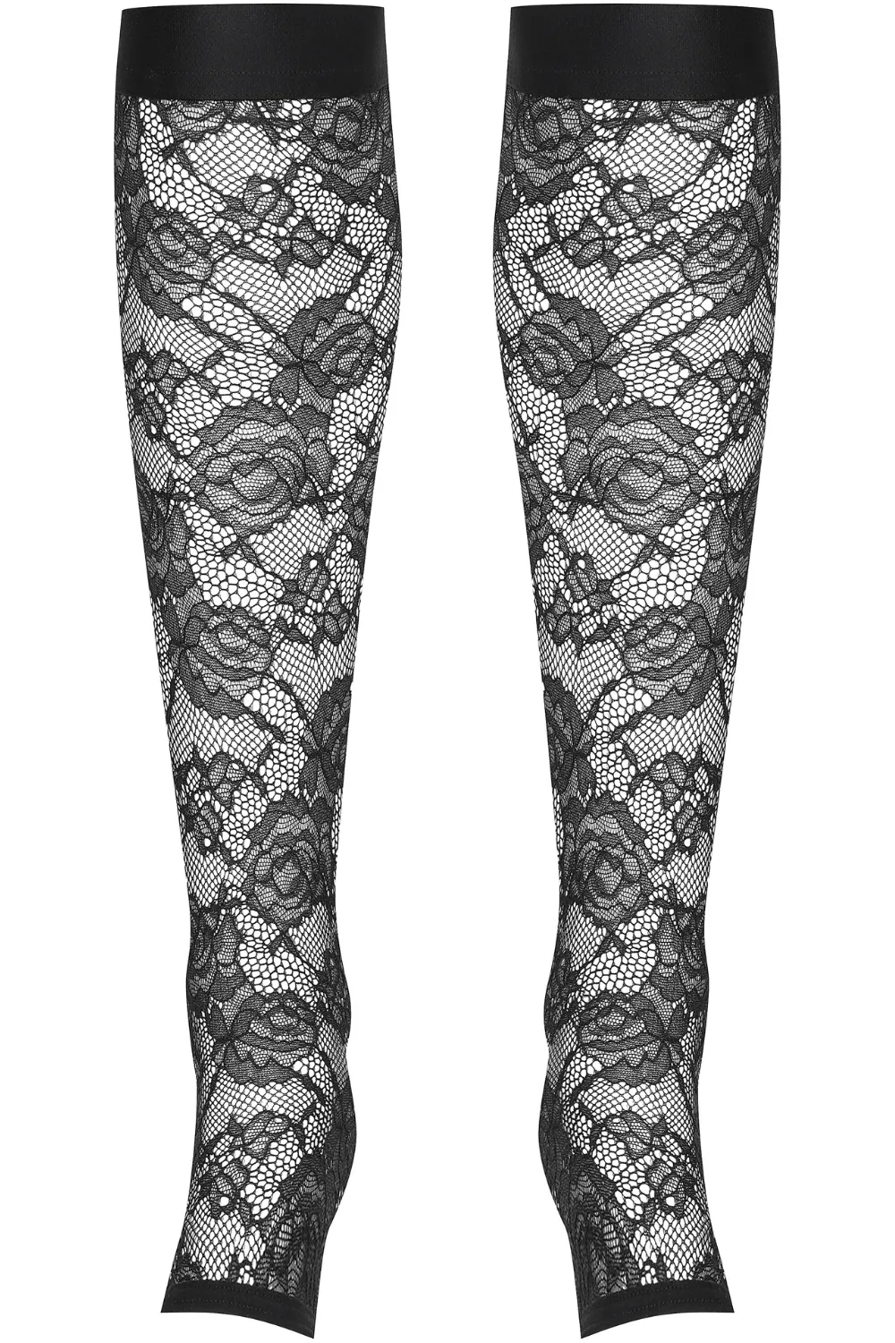 Flashback Lace Leg Warmers in Black