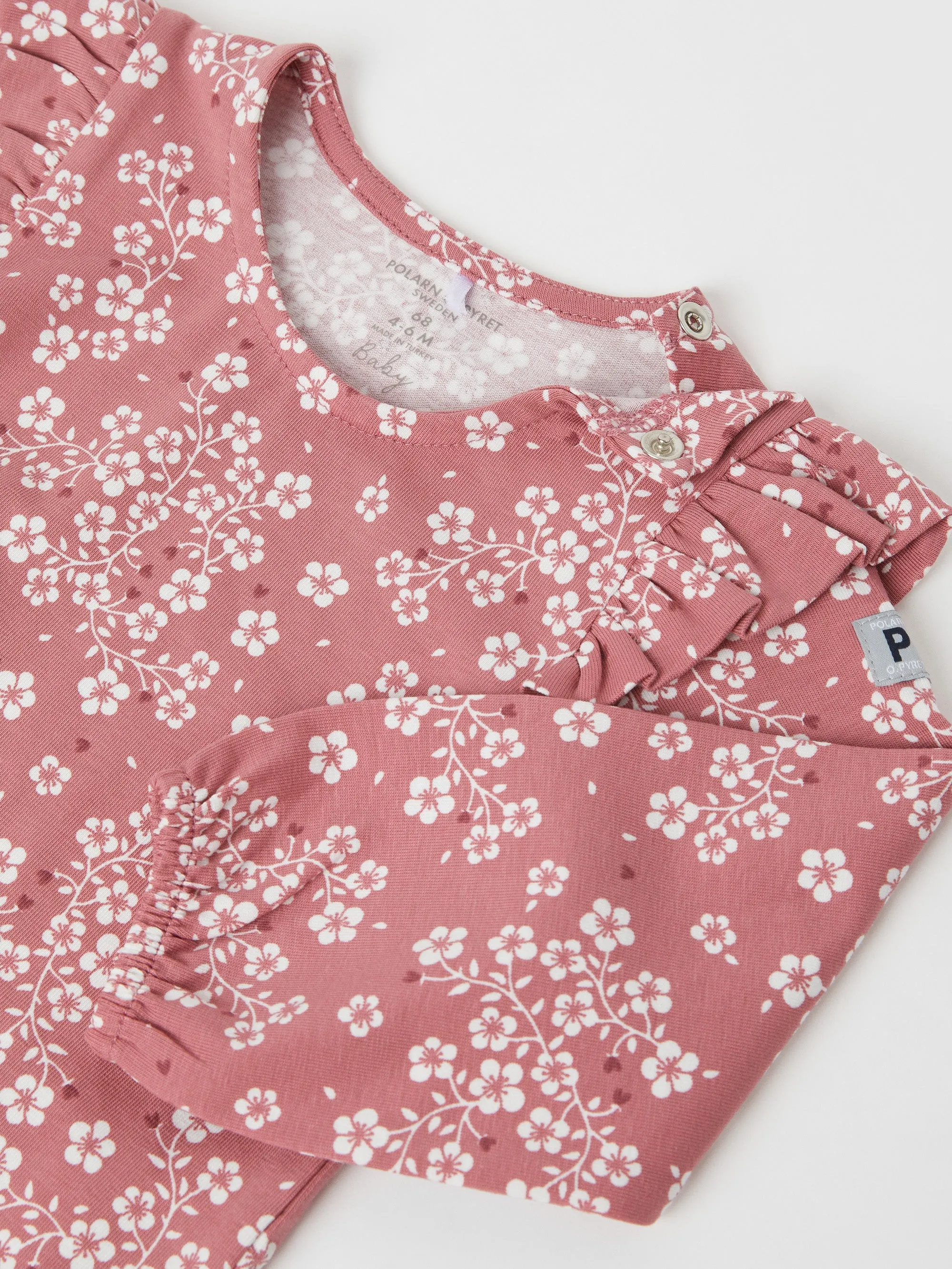 Floral Print Frilled Babygrow