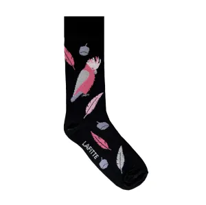 Galah Crew Socks in Black - Aussie Made