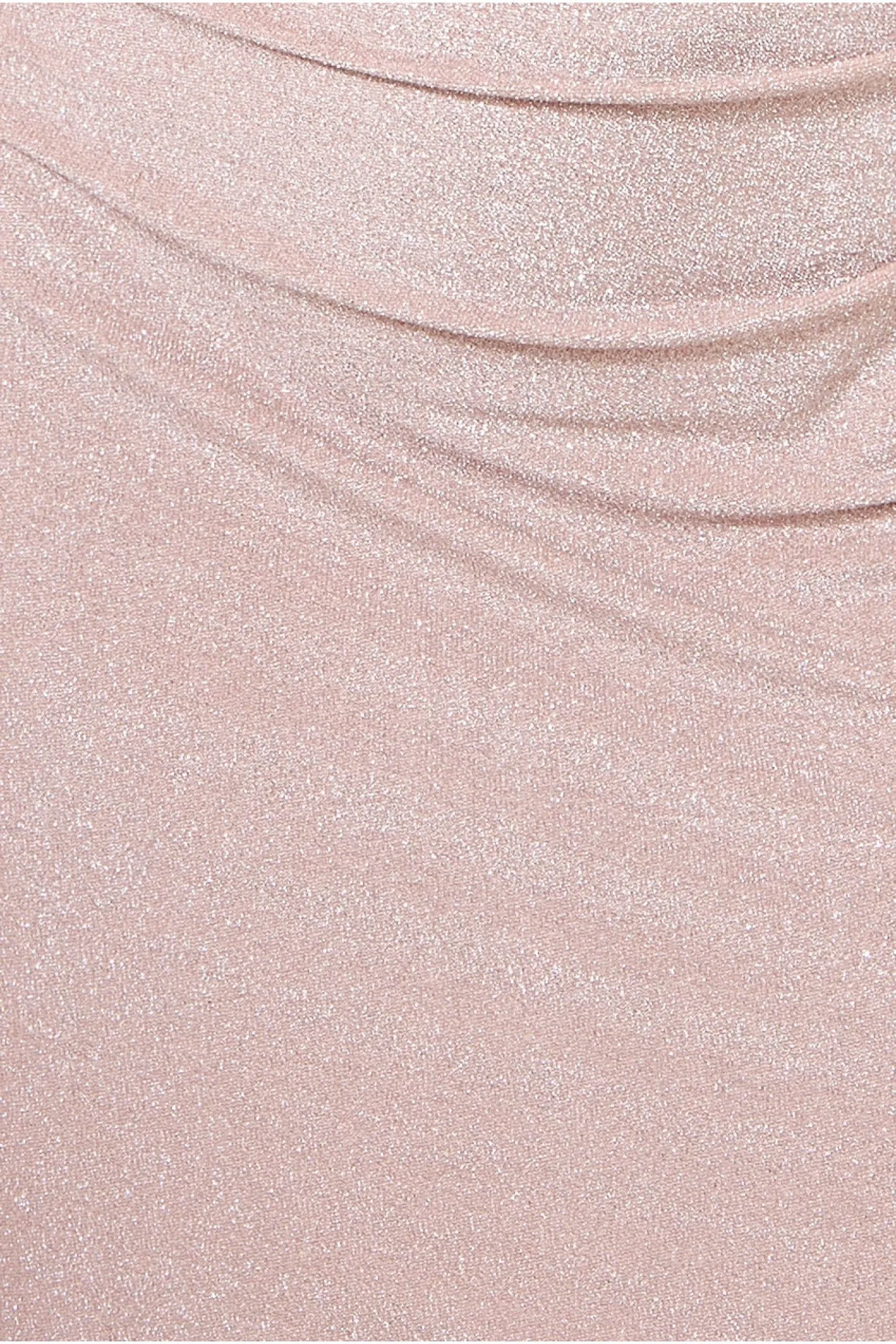 Goddiva Lurex Cowl Neck Off The Shoulder Maxi - Blush