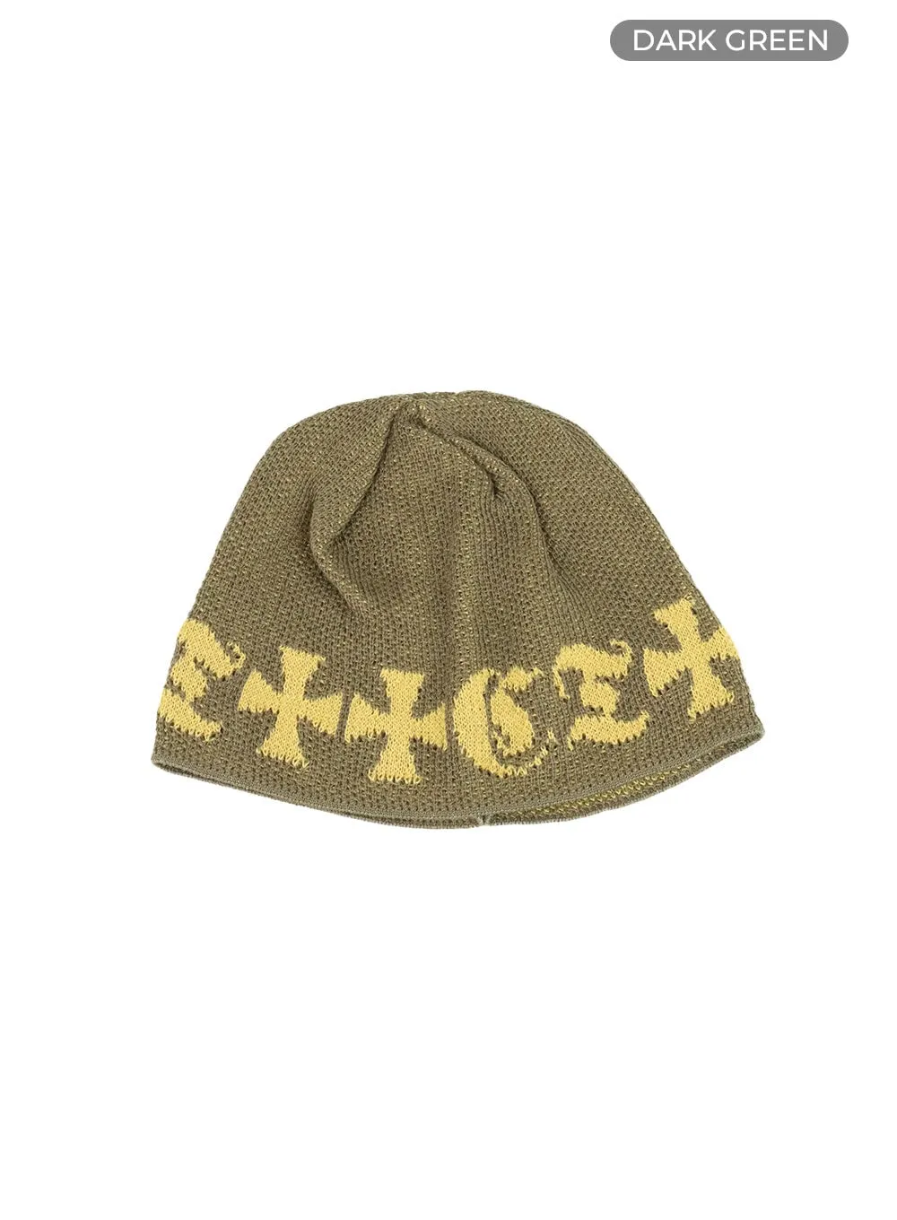 Graphic Charm Knitted Beanie CA424