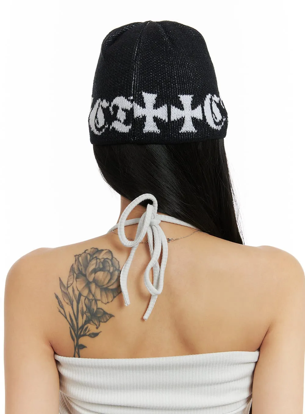 Graphic Charm Knitted Beanie CA424