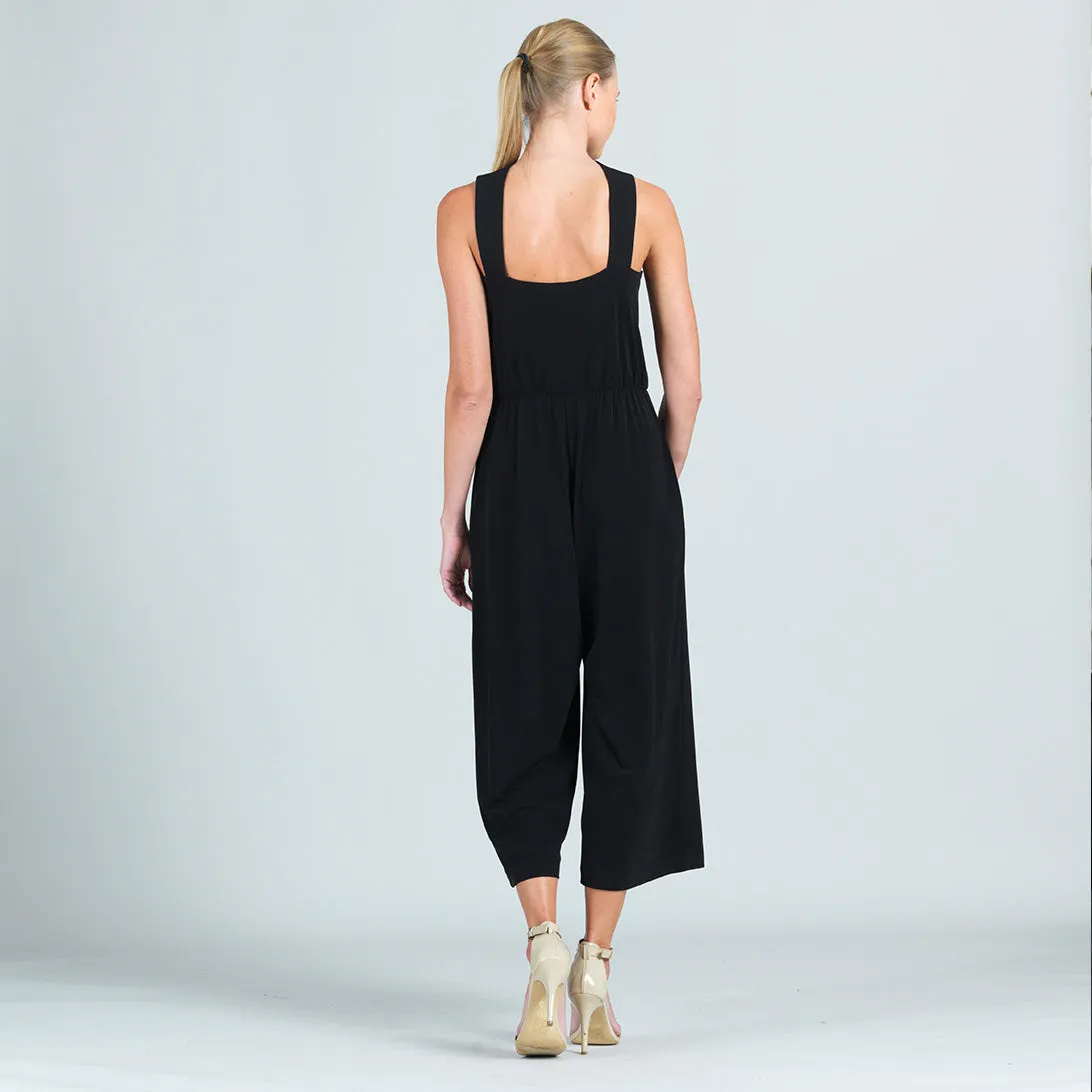 Grecian Halter Pocket Jumpsuit - Black - Final Sale!