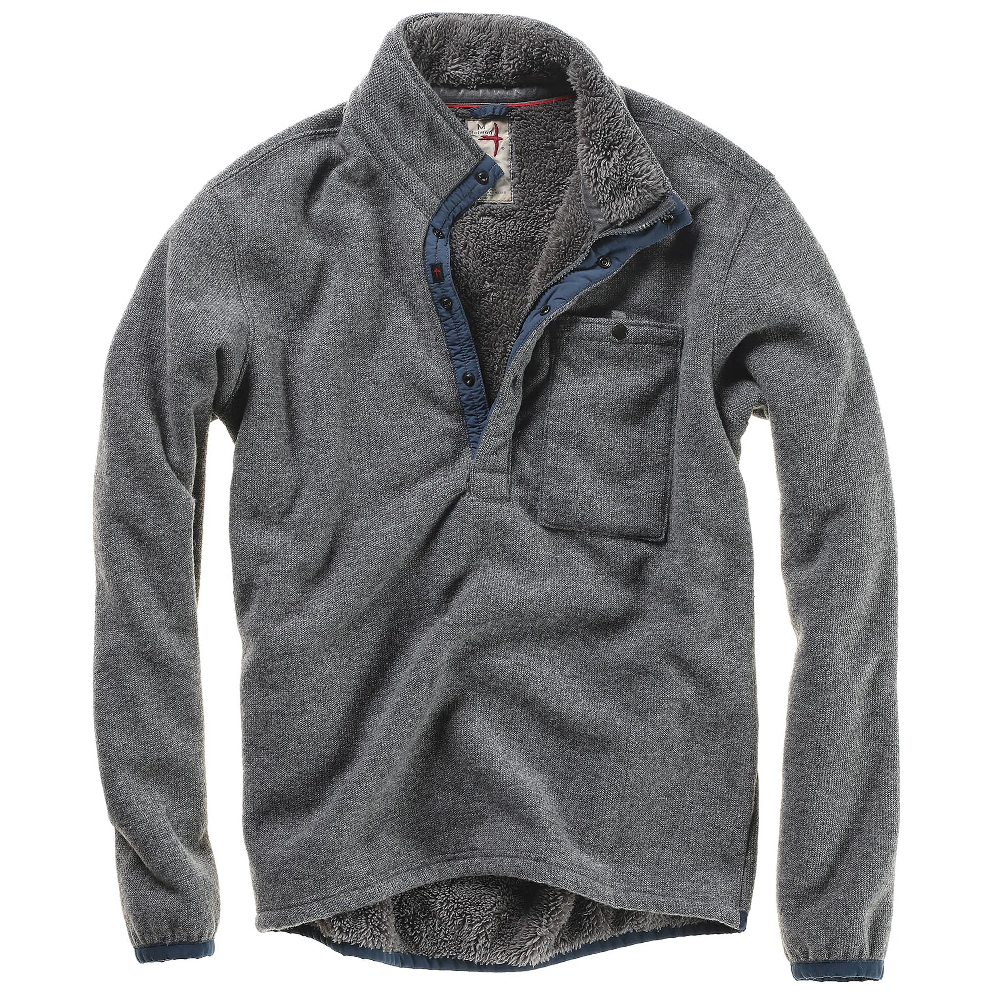 Grey Heather Wool Shag Popover by Relwen