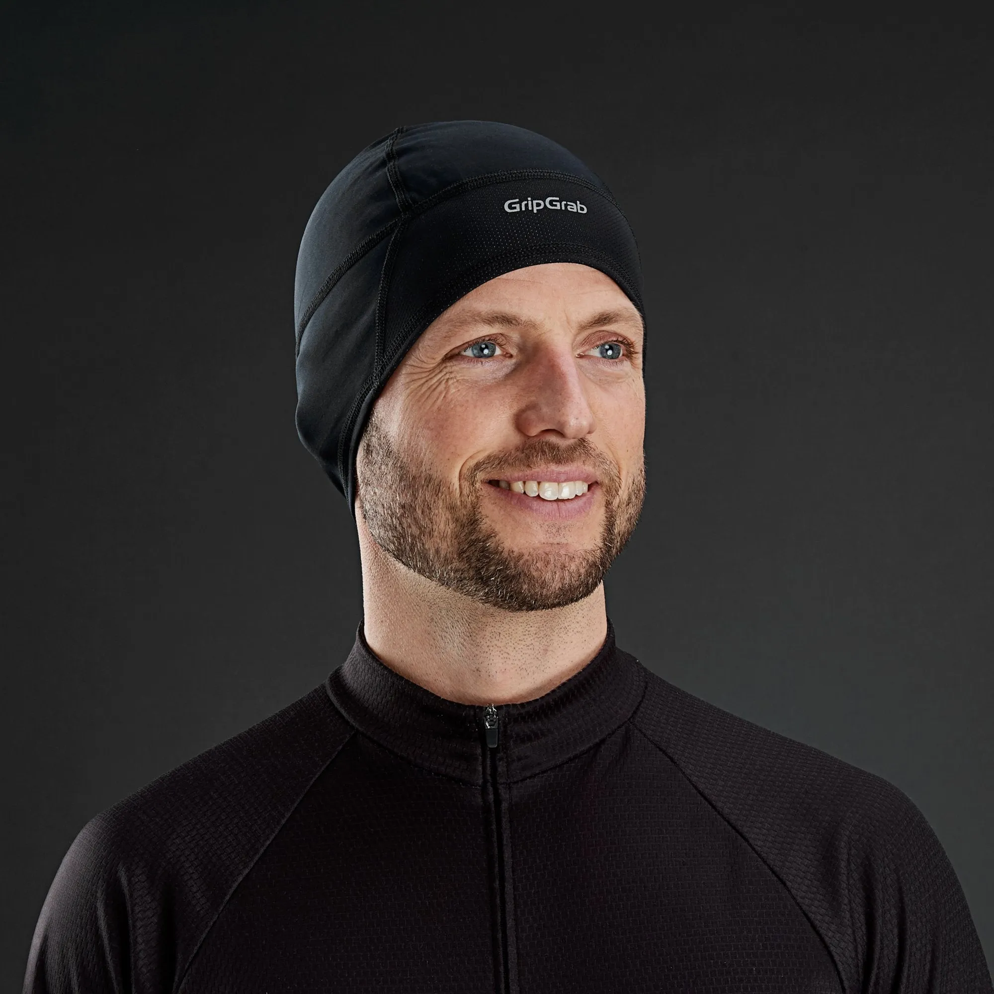 GribGrab Windster  Windproof Skull Cap - Black